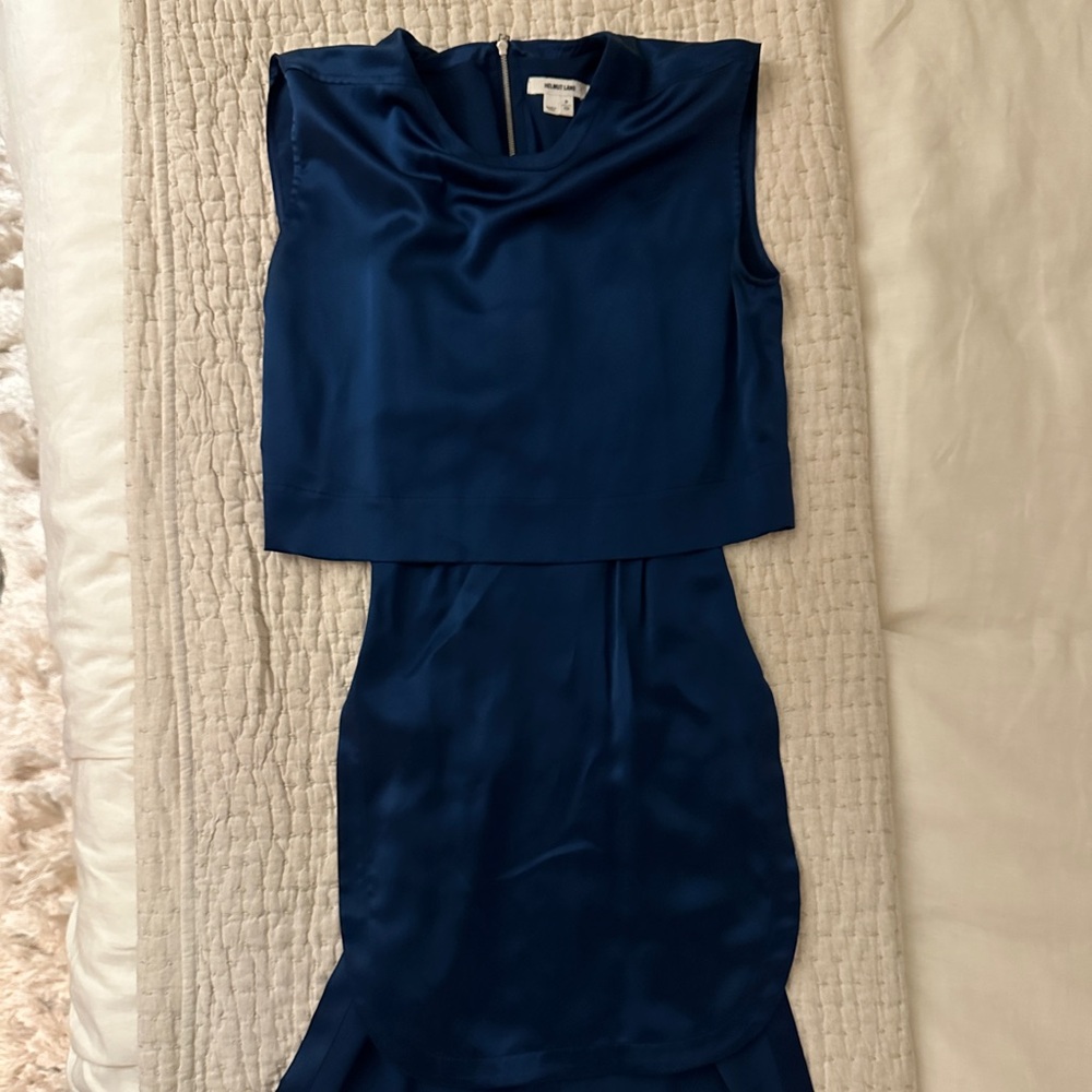 Silk Helmut Lang layered top